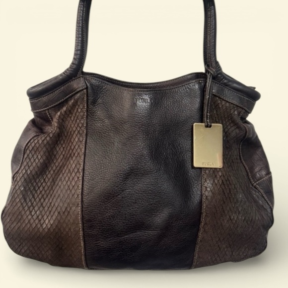 Furla Handbags - Furla Leather Snake Skin Bag